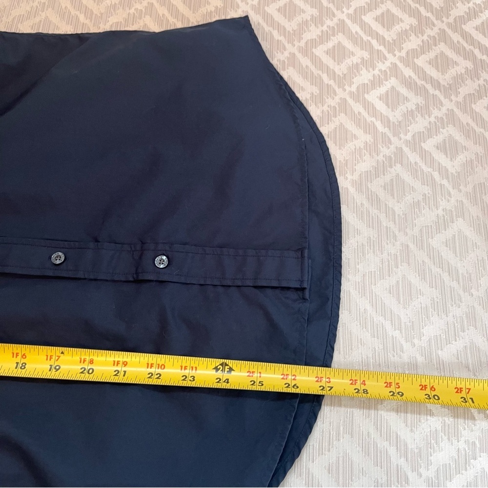 Teddy Stratford NYC Short Sleeve Button Up with Zip Shirt Mens Size 0 or XS Navy - Picture 8 of 8